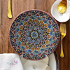 Traditional Handmade Enamel clay Plate . embossed and textured wall hang... - Luxury Handcrafted Art Craftihouse Dubai