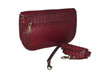 Handcrafted handmade pure leather dark brown shoulder bag. Lifestyle Visual