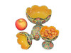 Luxury Authentic Set of 3pcs hand enamel painted Pedestal nuts Bowl – Home Styling Premium Design Showcase