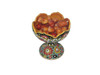 Handcrafted Authentic Set of 3pcs hand enamel painted Pedestal nuts Bowl – Home Styling Lifestyle Visual