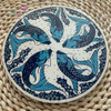Exclusive Turkish Handcrafted Ceramic plate coaster Fine Craftsmanship Detail