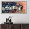 Running horse carpet , 3 running horse wall carpet framed 100x50 cm , wall decor idea