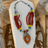 multi-strand beaded necklace