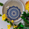 Artisan Birthday gift , hand painted copper plate , blue plate , wall decor idea High-Resolution Product Shot
