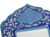 Artisan A Stunning Blue Pattern Enamel Mirror  , minakari mirror High-Resolution Product Shot