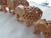 Exclusive Hand Carved Elephant Family Fine Craftsmanship Detail
