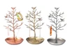 Handcrafted Birds & tree Earrings Necklace Jewelry Display Metal Stand , Birds Tree Organizer Holder Black Lifestyle Visual