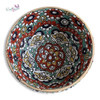 Exclusive Handcrafted Hand-Painted Textured Embossed Ceramic Bowl 15cm Fine Craftsmanship Detail