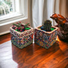 Artisan Handcrafted Hand-painted Textured Clay Plant Vase - Special Gift - Cactu... High-Resolution Product Shot