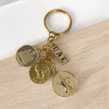 Gold Plated Uae Coins Key Ring | Luxury Heritage Gift & Cultural Souvenir - Luxury Handcrafted Art Craftihouse Dubai