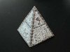 High-quality miniature stone pyramid in crisp white, ideal for styling coffee tables or home study areas.