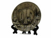 Handcrafted Metal wall hanging plate , Dubai souvenir , with Dubai Famous Buildings Lifestyle Visual