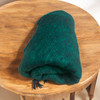 Exclusive Handmade Cashmere Throw Blanket – Green & Black Nepali Wool Blanket (270x135 cm) | Luxury Home Decor Fine Craftsmanship Detail
