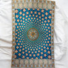 A large 240x160 cm Ghalamkar textile featuring the intricate Gonbadi floral pattern, perfect for home decor.