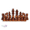 A full 32-piece set of 3-inch handmade chess pieces from Craftihouse, ready for your favorite board.
