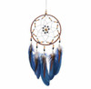 Exclusive Blue feather  Handmade Feather Dream Catcher , Hanging Decoration Fine Craftsmanship Detail