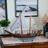 A 24-inch wooden maritime heritage sculpture, perfectly proportioned to anchor grand executive or residential spaces.