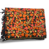 Luxury Stunning Black floral pattern  Embroidered Shawl , handmade silk embroidered on cotton Premium Design Showcase
