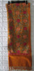 Handcrafted Luxury Orange  floral pattern  Embroidered Shawl , handmade silk embroidered on cotton , Kashmiri shawl Lifestyle Visual