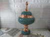 Exclusive Turquoise Copper Candy Bowl Fine Craftsmanship Detail