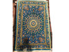 Unique Handmade Silk Carpet Qom Silk Carpet Blue Pattern Silk Carpet | Sophisticated Middle Eastern Art & Home Anchor - Luxury Handcrafted Art Craftihouse Dubai