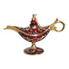 An ornate 12x8 cm zinc alloy Aladdin's lamp, a must-have souvenir for tourists visiting Dubai. Shop unique artisan gifts at Craftihouse.