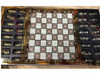Luxury Chess Set with Metal Figures , birthday gift 25x25 cm , valentine gift Artisan Detail Shot