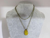 Exclusive handmade necklace with yellow agate and brass chain Fine Craftsmanship Detail