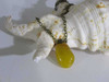 Artisan handmade necklace with yellow agate and brass chain High-Resolution Product Shot
