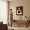 Framed carpet ,Sheikh Zayed Portrait Carpet , Machine made carpet 50x70cm
