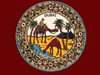 Exclusive Awesome Round Carpet Palm Tree Fine Craftsmanship Detail