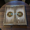 Artisan Handmade Green Pattern Backgammon & Chess Set 50x50 cm High-Resolution Product Shot