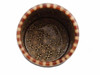An elegant wooden holder featuring Khatamkari marquetry, serving as a sophisticated makeup brush organizer.