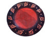 Close-up of the embossed red crescent compartment platter from our Turkish breakfast set