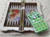 Exclusive Stunning  Wooden Khatam & handmade miniature hand painted Backgammon & Chess Set.. Fine Craftsmanship Detail