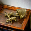 Premium Artisan brass bulls cart 8 Handcrafted Detail View