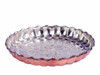 A premium hand-hammered copper serving tray with a 2 cm rim, ideal for presenting traditional kabab and rice dishes.
