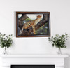 An elegantly displayed 50x70 cm leopard print carpet, adding a touch of wild sophistication to any wall space.