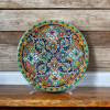 Exclusive Round Decorative Clay Plate Fine Craftsmanship Detail