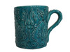 Luxury Turquoise Turkish Textured Ceramic Artisan Coffee Mug Premium Design Showcase