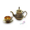 handmade brass tea set , Set of tea pot  and brass cup and saucer