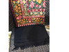 Exclusive Handmade Black floral pattern  Embroidered Kashmiri Shawl , handmade silk embroidered on cotton Fine Craftsmanship Detail