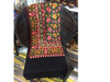 Handcrafted Handmade Black floral pattern  Embroidered Kashmiri Shawl , handmade silk embroidered on cotton Lifestyle Visual