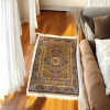 Beautiful 150x100 Cm Silk Carpet - Colorful Floral Pattern Area Machine Made - New Home For Her | Luxury Islamic Gift Idea | Traditional Mihrab Design Rug - Luxury Handcrafted Art Craftihouse Dubai