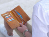 Luxury Handmade Camel Leather , Unisex Wallet Premium Design Showcase