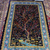 Luxury 100% Silk Carpet Tree Of Life Pattern Hand-machine Made Carpet 225x150cm Silk Machine Made Carpet Premium Design Showcase