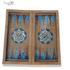 Artisan Awesome  Hand painted chess and backgammon set 50x50 cm , handmade backgammon Luxury Showcase - Dubai