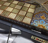 Luxury Stunning handmade Khatamkari chess set , backgammon set 50x50 cm Artisan Detail Shot