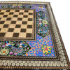Luxury Premium Hand-Painted Wooden Khatamkari Backgammon & Chess Board Artisan Detail Shot