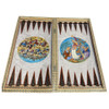 Exclusive Premium Hand-Painted Khatamkari Wooden Backgammon & Chess Set Heritage Collection View
